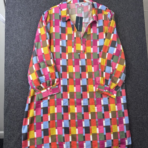 Michelle Mcdowell Dresses & Skirts - Michelle McDowell Charlee Dress 2X NWT Check Me Out Multi Geometric Plus Size